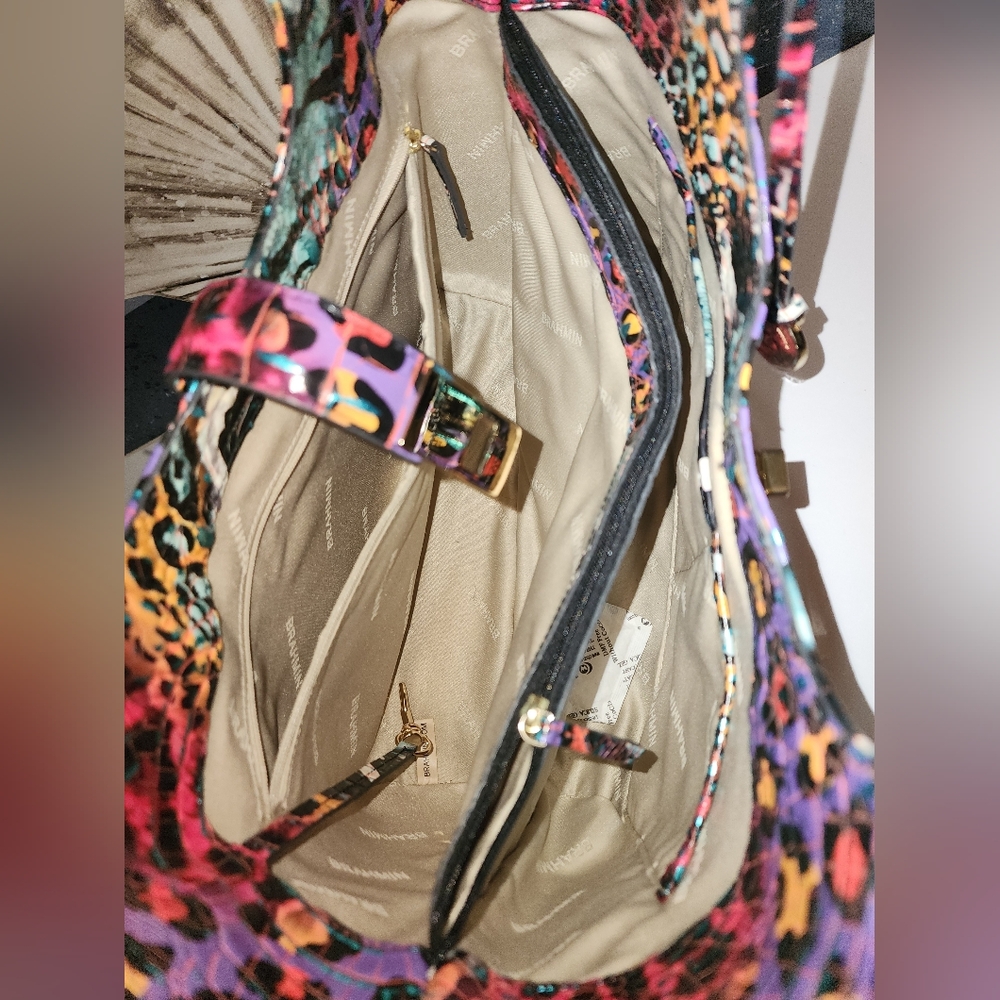 Brahmin Small Carla In Stampede Colorful Melbourne Leather - Picture 14 of 14